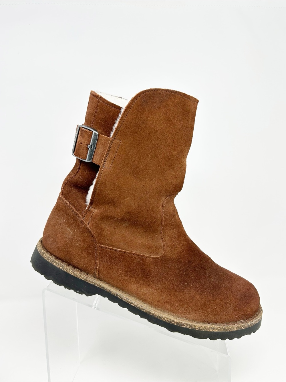 Birkenstock Uppsala Shearling Pull-On Boots Espresso Brown Women's Size 41